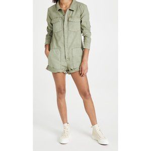 NWT $209 One Teaspoon Super Khaki Cargo Jumpsuit Romper XS